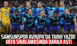 Samsunspor Avrupa'da tarih yazdı! UEFA sıralamasında barajı aştı