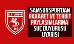 Samsunspor’dan hakaret ve tehdit paylaşımlarına suç duyurusu uyarısı
