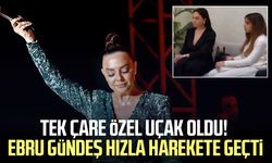 Ebru Gündeş kızını özel uçakla getirdi