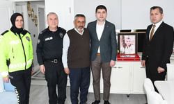 Alaçam'da şehit polis memuru Yusuf Ceylan'ın ailesine ziyaret