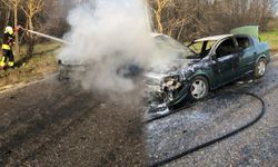 Samsun'da korku dolu anlar! Araç kullanılamaz hale geldi