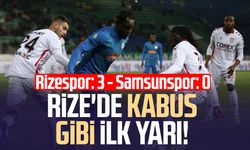 Rize'de kabus gibi ilk yarı! Rizespor:3 - Samsunspor:0