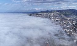 Samsun’da “sis denizi” büyüledi! Karadeniz kayboldu