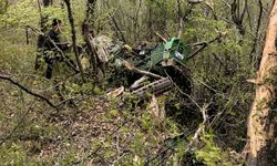 Samsun’da traktör uçuruma yuvarlandı!