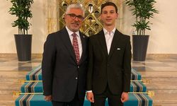 Samsunlu "Yılın Çırağı" Emrullah Orhan'dan AK Partili Ersan Aksu'ya ziyaret