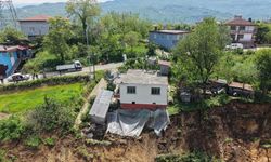 Karadeniz'de heyelan! Evler boşaltıldı, mezarlar kayboldu