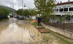 Samsun Kavak'ta kuvvetli yağış sonrası sel