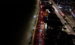 Samsun sahili kırmızı beyaza büründü: 19 Mayıs’a özel ışık şöleni