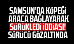 Samsun’da köpeği araca bağlayarak sürükledi iddiası! Sürücü gözaltında