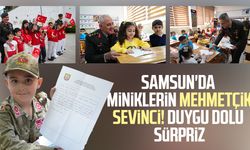 Samsun'da miniklerin Mehmetçik sevinci! Duygu dolu sürpriz