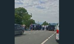 Samsun'da yürekleri ağza getiren trafik kazası!