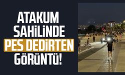 Atakum sahilinde pes dedirten görüntü! Cezadan kaçamadı