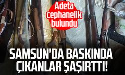 Samsun'da kaçak silah operasyonu: Cephanelik ortaya çıktı!