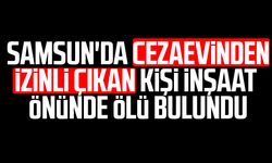 Samsun'da cezaevinden izinli çıkan kişi inşaat önünde ölü bulundu