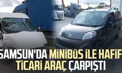 Samsun'da minibüs ile hafif ticari araç çarpıştı: 2 yaralı