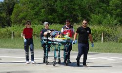 Samsun'da zamanla yarış! Metrelerce yüksekten düştü