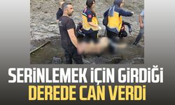 Serinlemek için girdiği dere sonu oldu!
