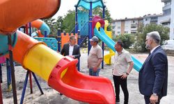 Tekkeköy'de Sıtkı Ünal Yücel Parkı'nda yenileme çalışması