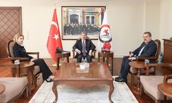 Tuğçe Orhan ve Özgür Kaya'dan Vali Tavlı'ya veda ziyareti