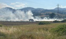 Samsun'da samanlık alanda yangın paniği