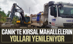 Canik'te kırsal mahallelerin yolları yenileniyor