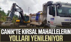 Canik'te kırsal mahallelerin yolları yenileniyor