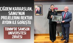 Çiğdem Karaaslan, TBMM'de SAMÜ Rektörü Mahmut Aydın'ı ağırladı