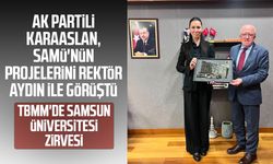 Çiğdem Karaaslan, TBMM'de SAMÜ Rektörü Mahmut Aydın'ı ağırladı