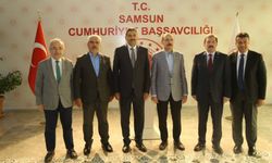 Samsun protokolünden Cumhuriyet Başsavcısı Mustafa Çakmak'a hayırlı olsun ziyareti