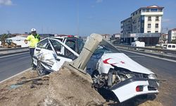 Refüje çıktı, direği devirdi! Samsun'da o anlar korku yarattı
