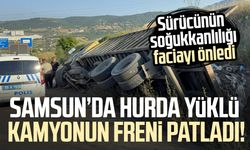 Samsun'da çevre yolunda korku dolu anlar! Sürücünün hamlesi faciayı önledi
