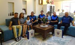 Samsun polisinden kahraman gazilere vefa ziyareti