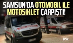 Samsun'da korkutan kaza! Motosiklet sürücüsü hastanelik oldu