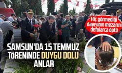 Samsun'da şehitlikteki 15 Temmuz törenine damga vuran an