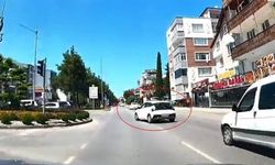 Samsun'da trafikte yürekleri ağza getiren anlar!