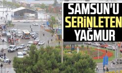 Samsun'da kısa süreli sağanak serinlik getirdi
