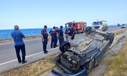Samsun'da feci kaza! Otomobil takla attı: Yaralılar var