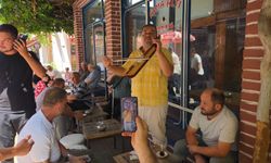 Samsun’da çay ocağında kemençe keyfi