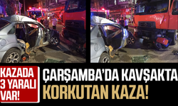 Çarşamba'da Dörtyol Kavşağı'nda korkutan kaza!