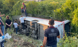 Çarşamba'da otobüs devrildi! Yaralıların isimleri belli oldu