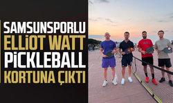Samsunsporlu Elliot Watt pickleball kortuna çıktı