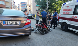 İlkadım'da otomobil ile motosiklet çarpıştı! 1 yaralı