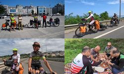 Kilometrelerce pedal çevirdiler! Samsun'a hayran kaldılar