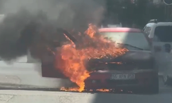 Samsun'da otomobilde LPG kaynaklı yangın!