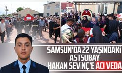Samsun'da 22 yaşındaki Astsubay Hakan Sevinç'e acı veda