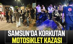 Samsun'da motosiklet kazası! 2 kişi hastaneye kaldırıldı