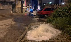 Samsun’da su borusu patladı! Cadde göle döndü