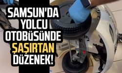 Samsun'da yolcu otobüsünde şaşırtan düzenek!