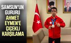 Dünya ikincisi Samsun'a döndü! Çiçeklerle karşılandı