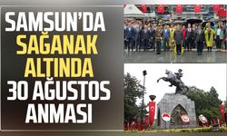 Samsun’da sağanak altında 30 Ağustos anması